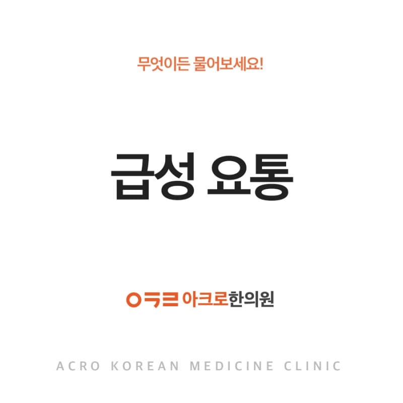 급성 요통, 허리 근육 및 인대 손상의 주요 원인과 관리법