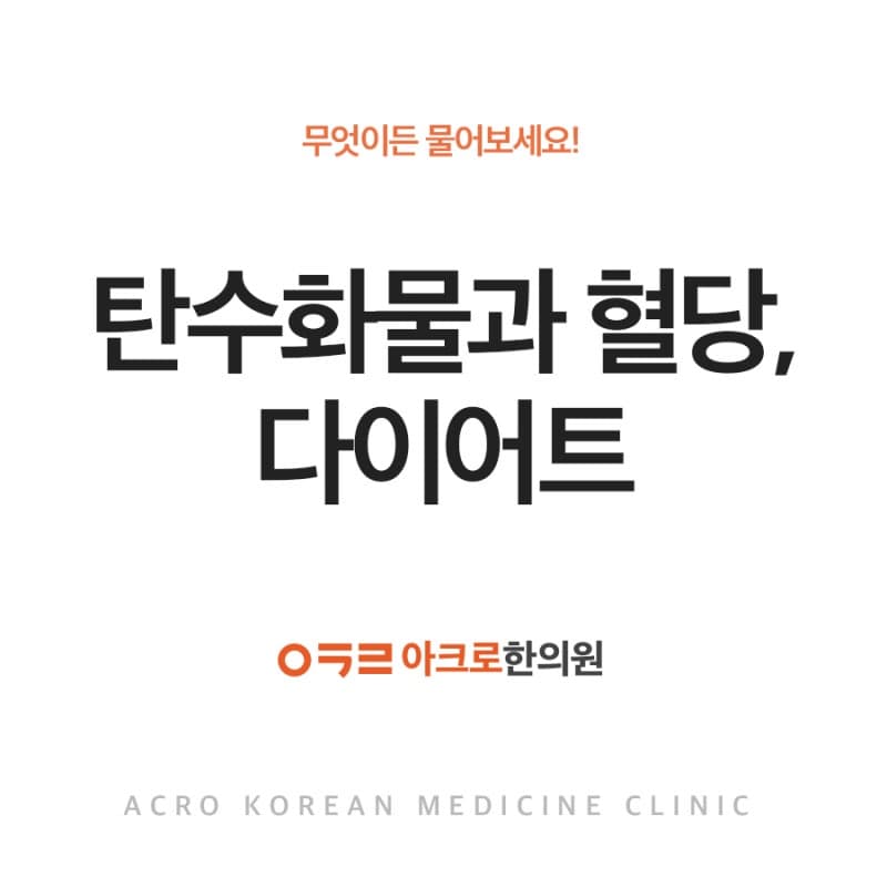 탄수화물과 혈당 그리고 다이어트