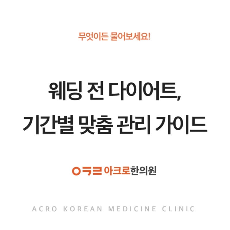 웨딩 전 다이어트, 기간별 맞춤 관리 가이드