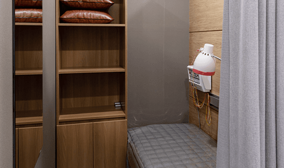 Private treatment rooms