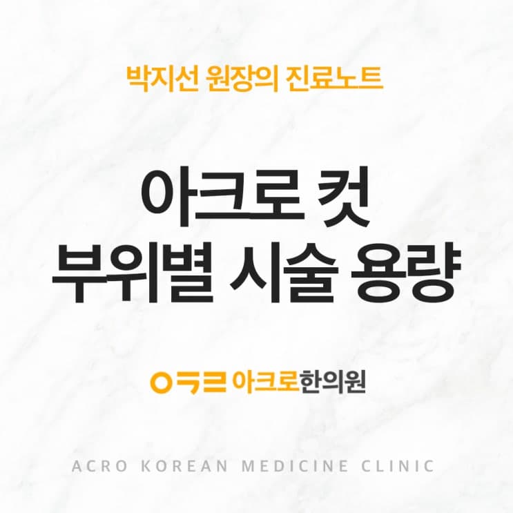 ACRO Cut各部位施術劑量：手臂、副乳、大腿案例