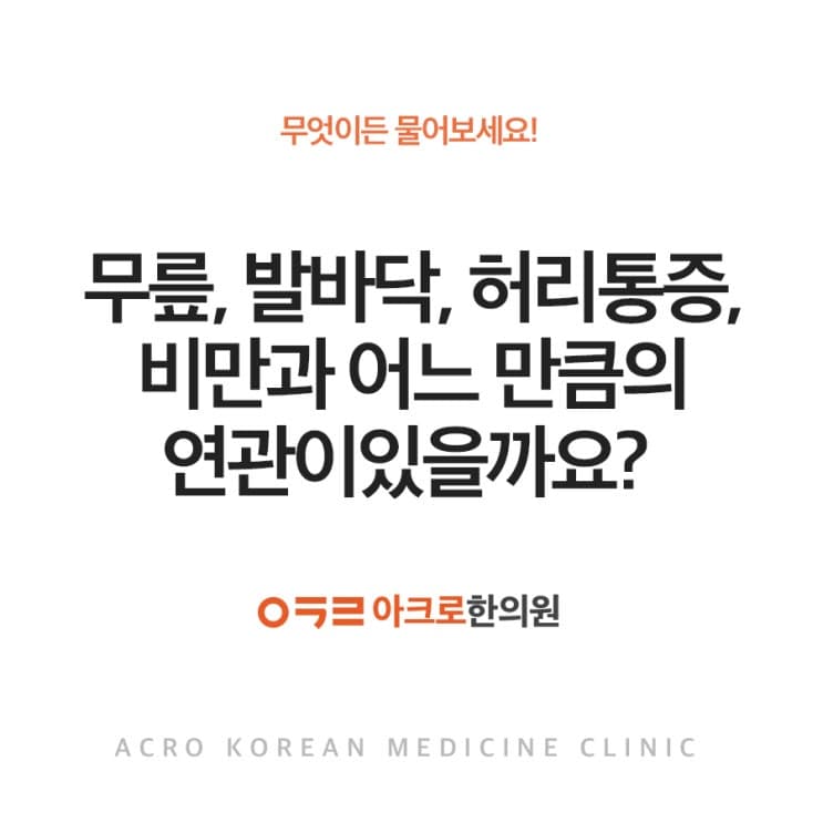 膝蓋、腳底、腰部疼痛與肥胖有多大關聯？